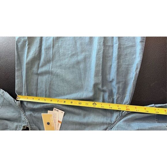 Michael Kors Women's Keyhole Back Short Sleeve Top Blue Sz Petites P/S NWT P1-87 - Picture 7 of 9